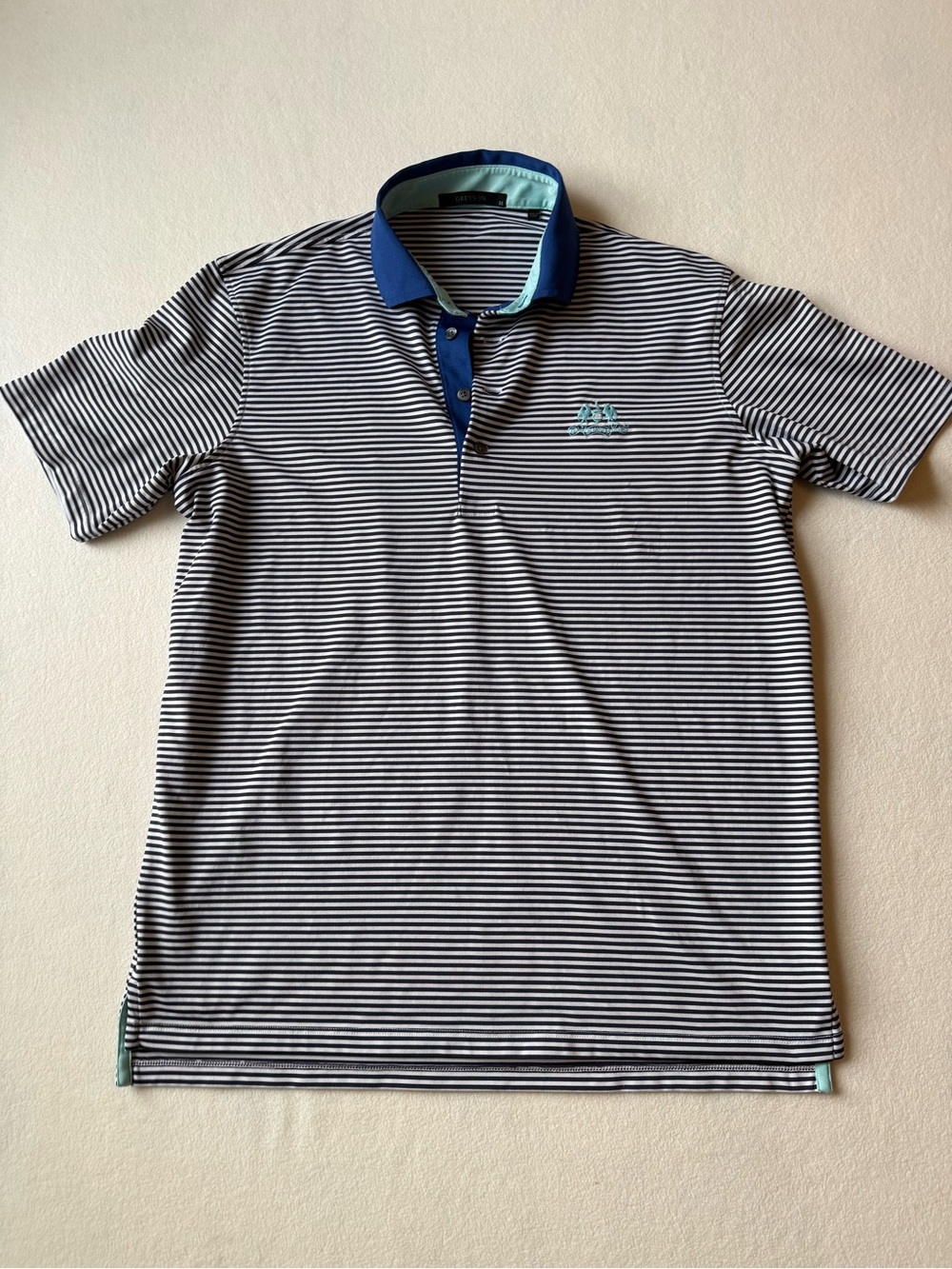 Greyson Monroe Club Polo Striped Men’s performance shirt size Medium